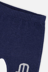 Knitted Top And Pants Set Blue And Orange-4