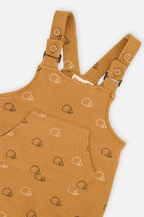 Organic Cotton Onesie With Overalls Set Black And Brown-4