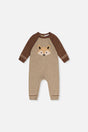 Knitted Intarsia Romper Brown Cinnamon-0