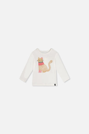Baby Organic Cotton Long Sleeve T-Shirt Off-White-0