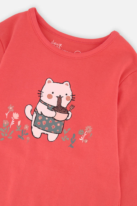 Baby Organic Cotton Long Sleeve T-Shirt Coral Pink-2