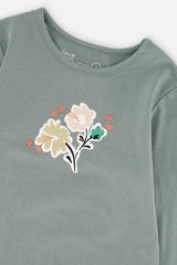 Organic Cotton Long Sleeve T-Shirt Sage Green-4
