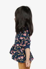French Terry Top Blue Tulip Print-4