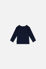 Baby Organic Cotton T-Shirt Royal Blue And Pink-1