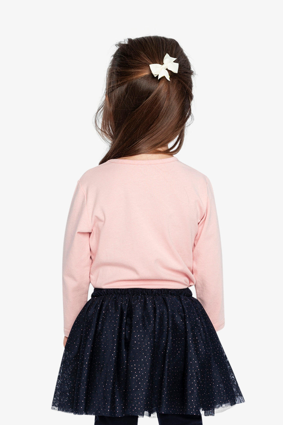 Deux par Deux girls pale dusty pink angel t-shirt, view 7