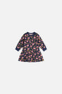 Baby French Terry Dress Blue Tulip Print-0