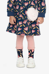 Tights Pale Dusty Pink And Navy-1