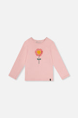 Long Sleeve Organic Cotton T-Shirt Pale Dusty Pink-0