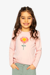 Long Sleeve Organic Cotton T-Shirt Pale Dusty Pink-1