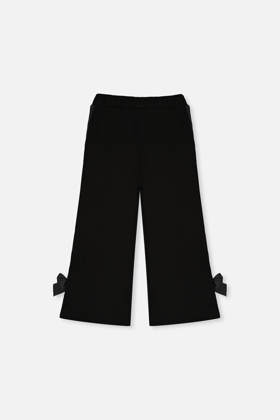 Back view of the Deux par Deux black flare-leg milano pants
