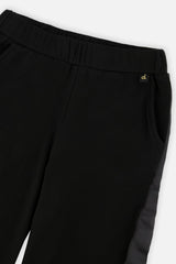 Additional view of the black flare-leg milano pants by Deux par Deux