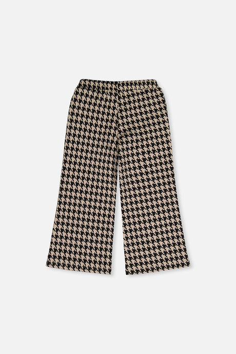 Deux par Deux Flare Pants Black And Beige Houndstooth product image P2