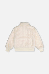 Deux par Deux Faux Fur Jacquard Jacket Beige product image P2