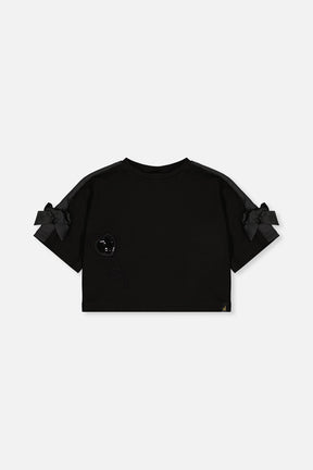 Short Sleeve Milano Top Black-0