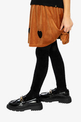 Velvet Skirt Brown-2