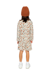 Organic Cotton Dress Beige With Squirrel Print-3
