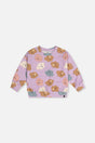 Printed Sweatshirt Purple Poodle Print-0