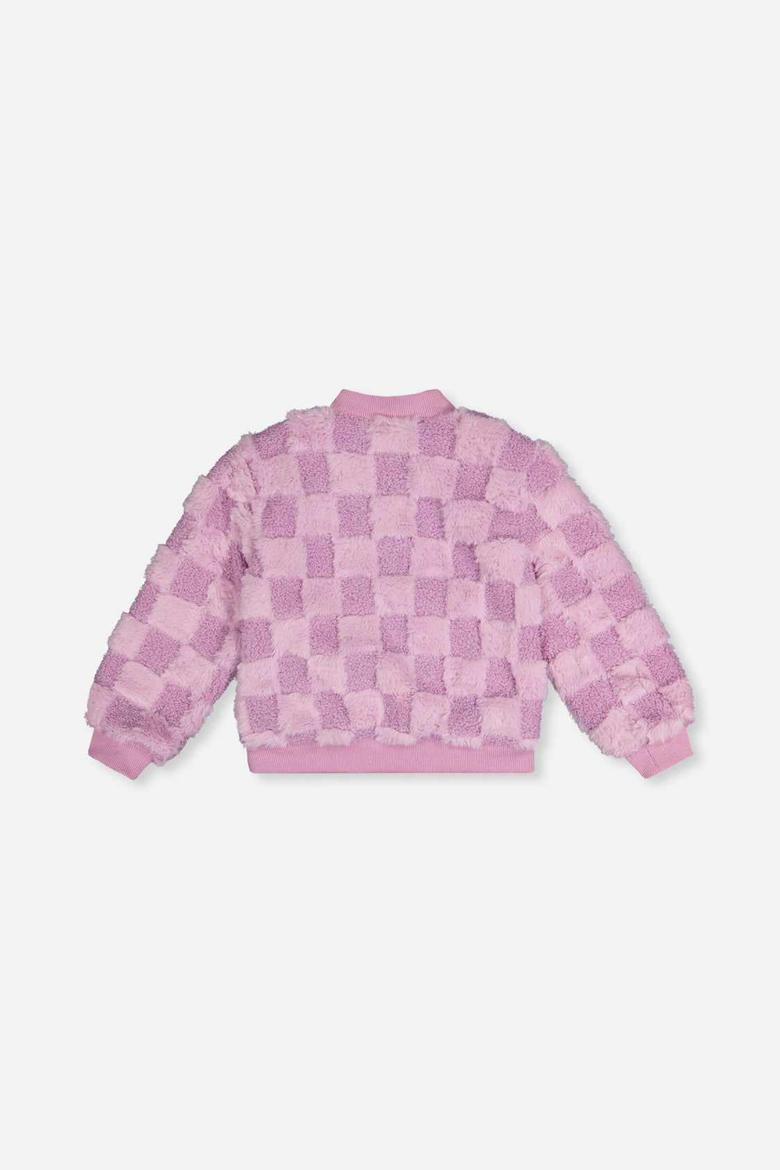 Deux par Deux Faux Fur Jacquard Bomber Jacket Violet product image P2