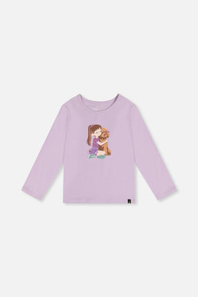 Long Sleeve Organic Cotton T-Shirt Lavender-0