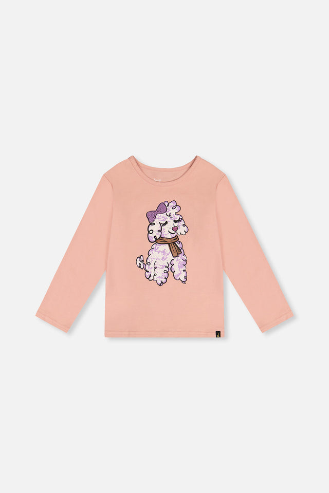 Long Sleeve Organic Cotton T-Shirt Pink-0