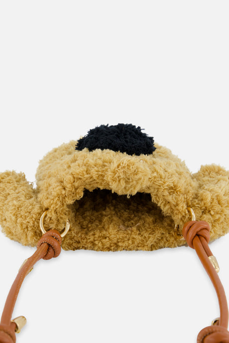 Deux par Deux brown poodle crossbody bag, view 4