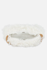 Deux par Deux off-white plush poodle crossbody bag, alternate view