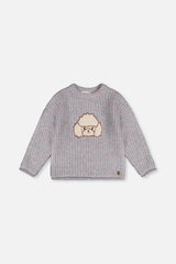 Poodle Sweater Pale Turquoise And Lilac-0