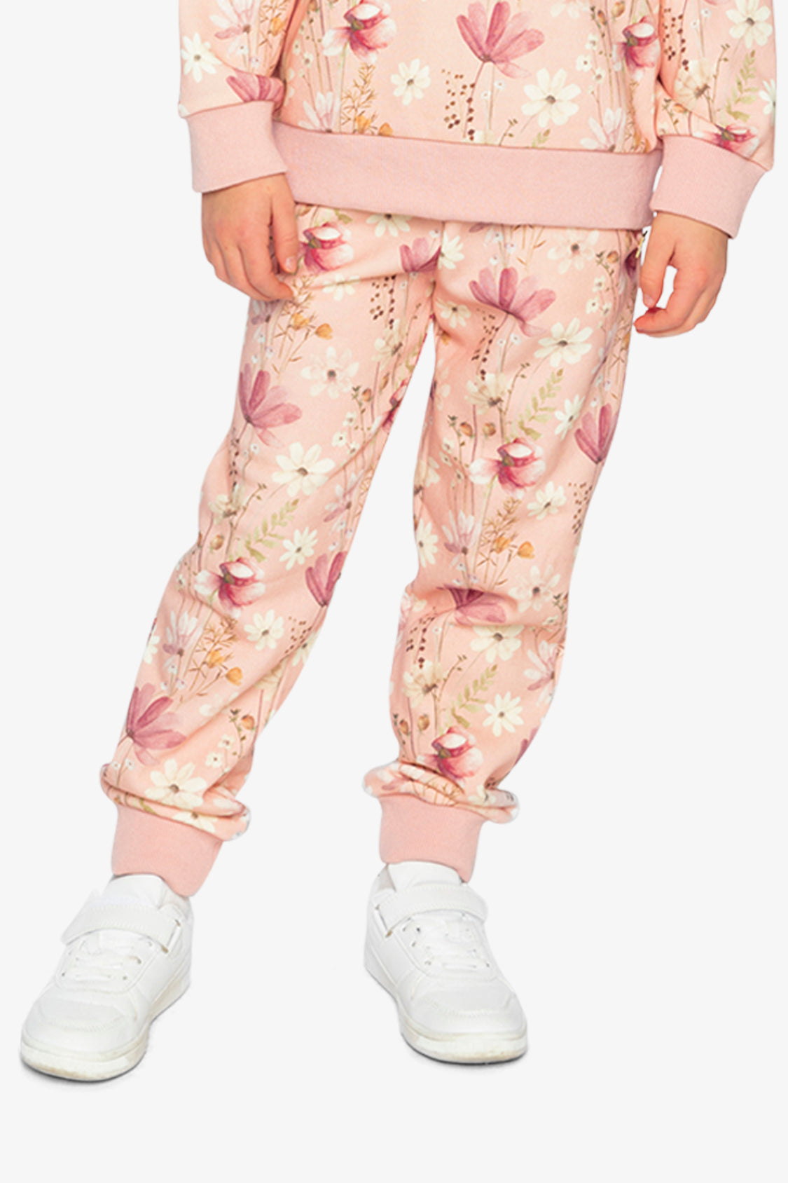 Sweatpants Pink Printed Flowers-1