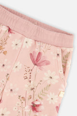 Deux par Deux Sweatpants Pink Printed Flowers