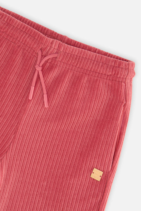 Deux par Deux Velour Flare Pants Raspberry Pink