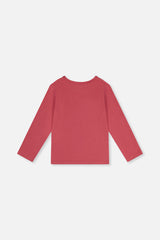 Deux par Deux Organic Cotton Jersey T-Shirt Raspberry Pink product image P2