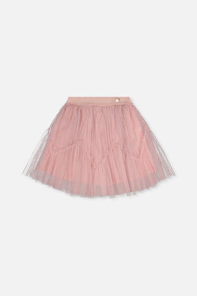 Mesh Skirt Pale Dusty Pink-0