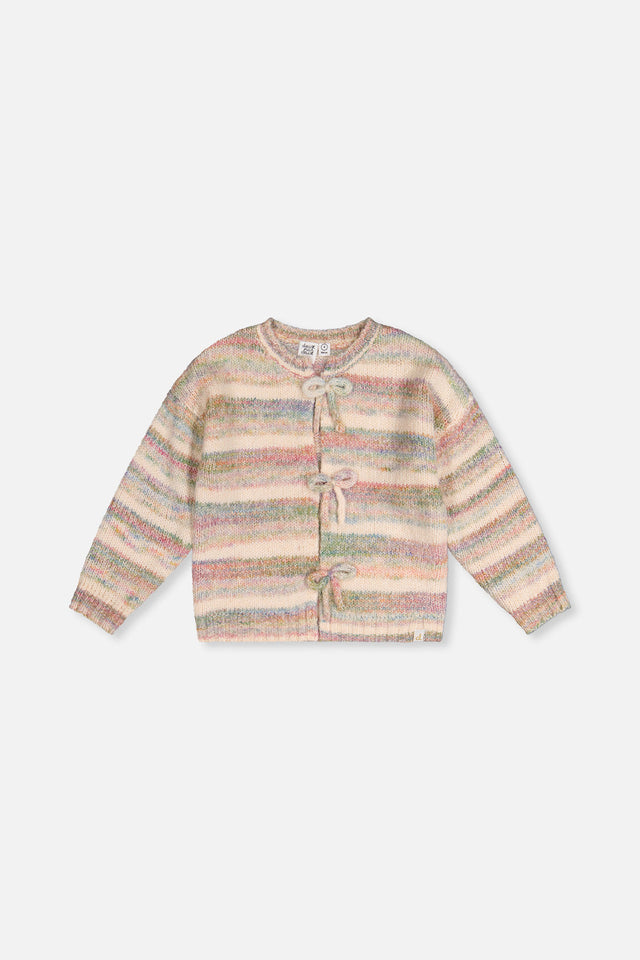 Knitted Cardigan Mauve And Blue Knitwear-0