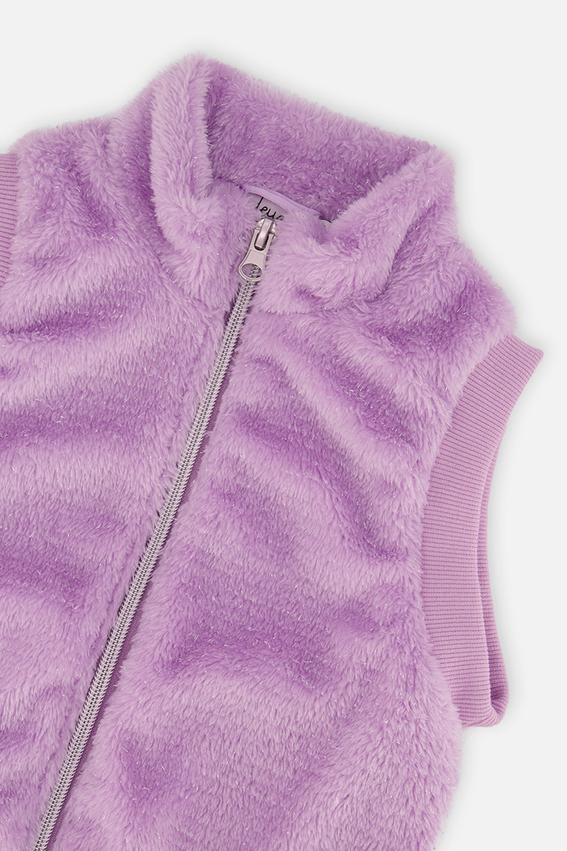 Deux par Deux Faux Fur Sleeveless Vest Violet