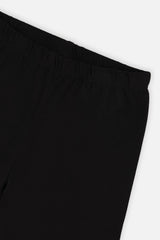 Deux par Deux Organic Cotton Jersey Leggings Black