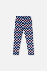 Deux par Deux Leggings Black Checkered Print product image P2