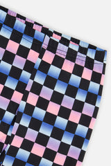 Deux par Deux Leggings Black Checkered Print
