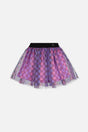 Skirt Black Checkered Print-0