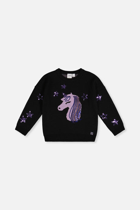 Knitted Sweater Black And Mauve-0