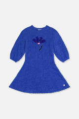 Hairy Knitted Dress Royal Blue-0