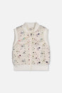 Faux Fur Sleeveless Vest Multicolored Star-0