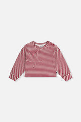 Soft Jersey Top Red And White Stripes-0