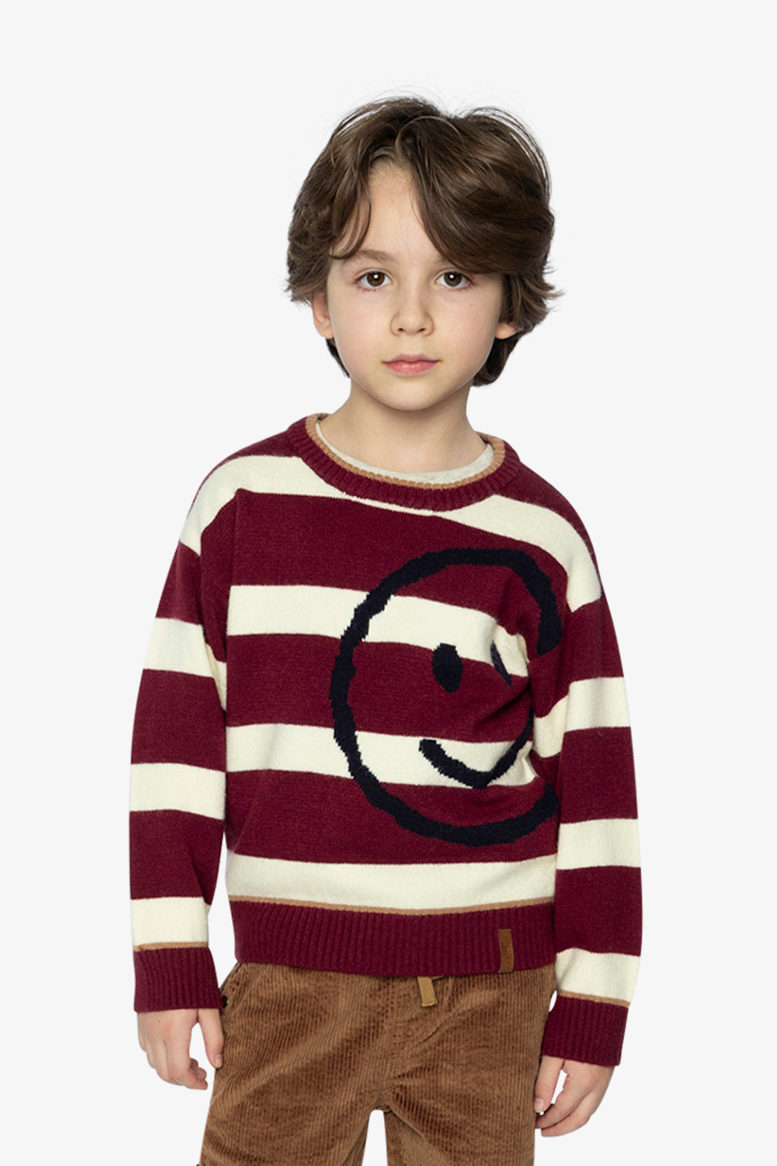 Knit Sweater Red And White Stripes-1