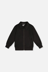 Front Zip Jacket Black-0