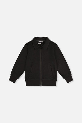 Front Zip Jacket Black-0
