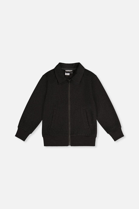 Front Zip Jacket Black-0