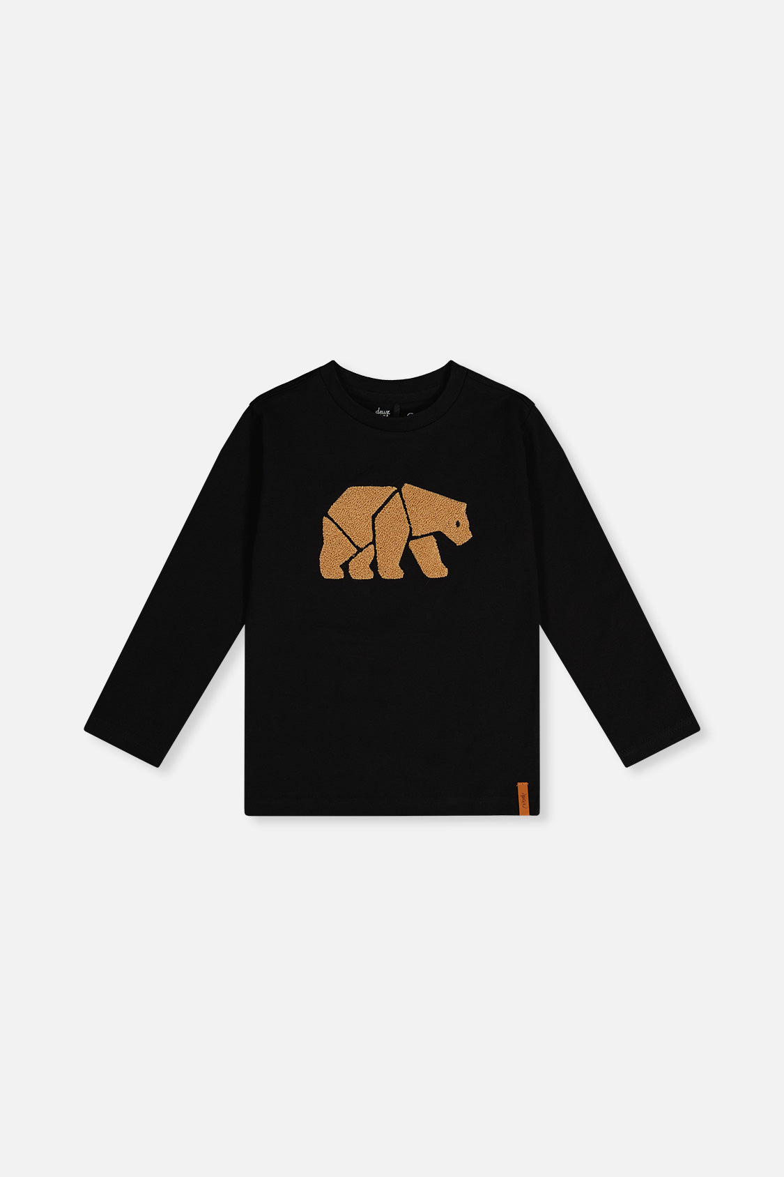 Organic Cotton Jersey T-Shirt Black And Beige-0