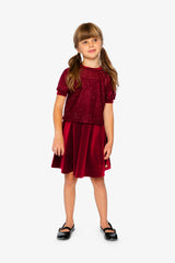 Velvet Skirt Red-4