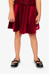 Velvet Skirt Red-1