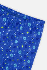 Organic Cotton Two Piece Pajama Set Blue Hanukkah Print-3